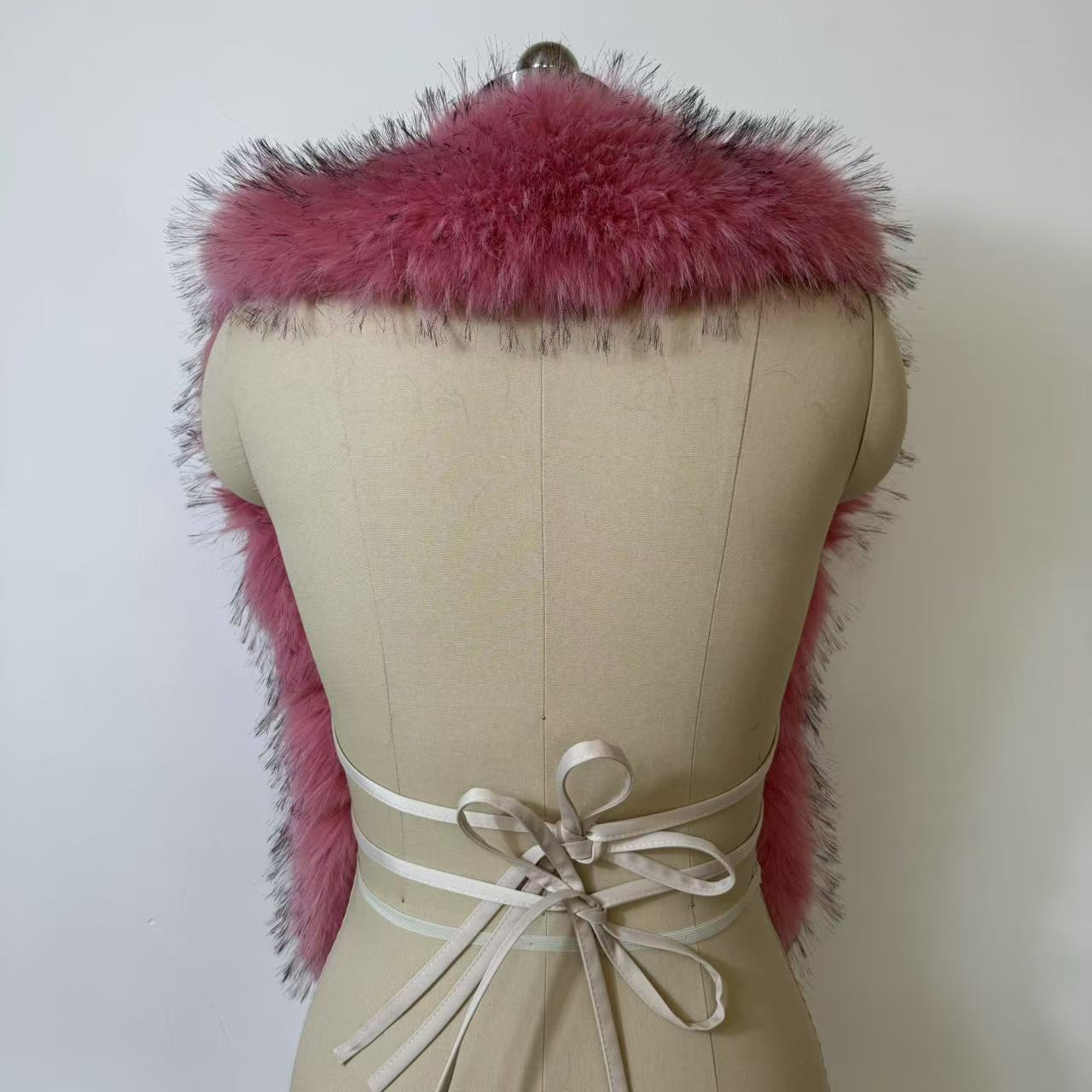 Fashion Colorful Faux RaccoonFur Jacket Women Winter FAUX Fur Vest Female Warm Sleeveless Faux Fur Coat Vests