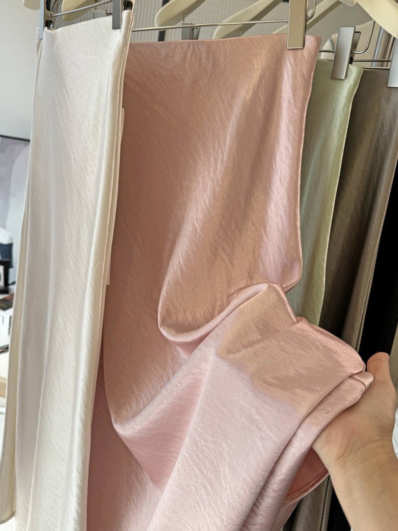 P170 Summer new style skirt for women 2025 temperament simple drape slim hip-wrapped a-line mid-length skirt