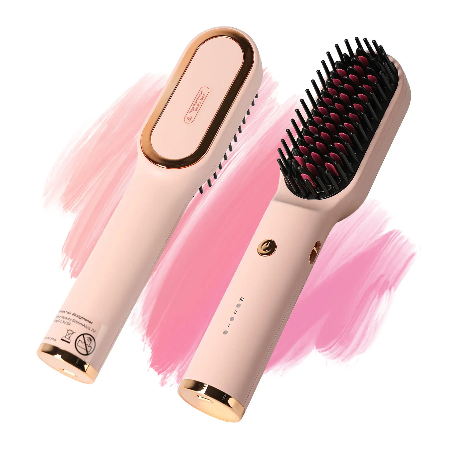 KIPOZI Hair Dryer Brush Negative lon 3 In 1 Air Dryer Styler and Volumizer Pro Hair Straightener Curler Blow Dryer Brush 250611