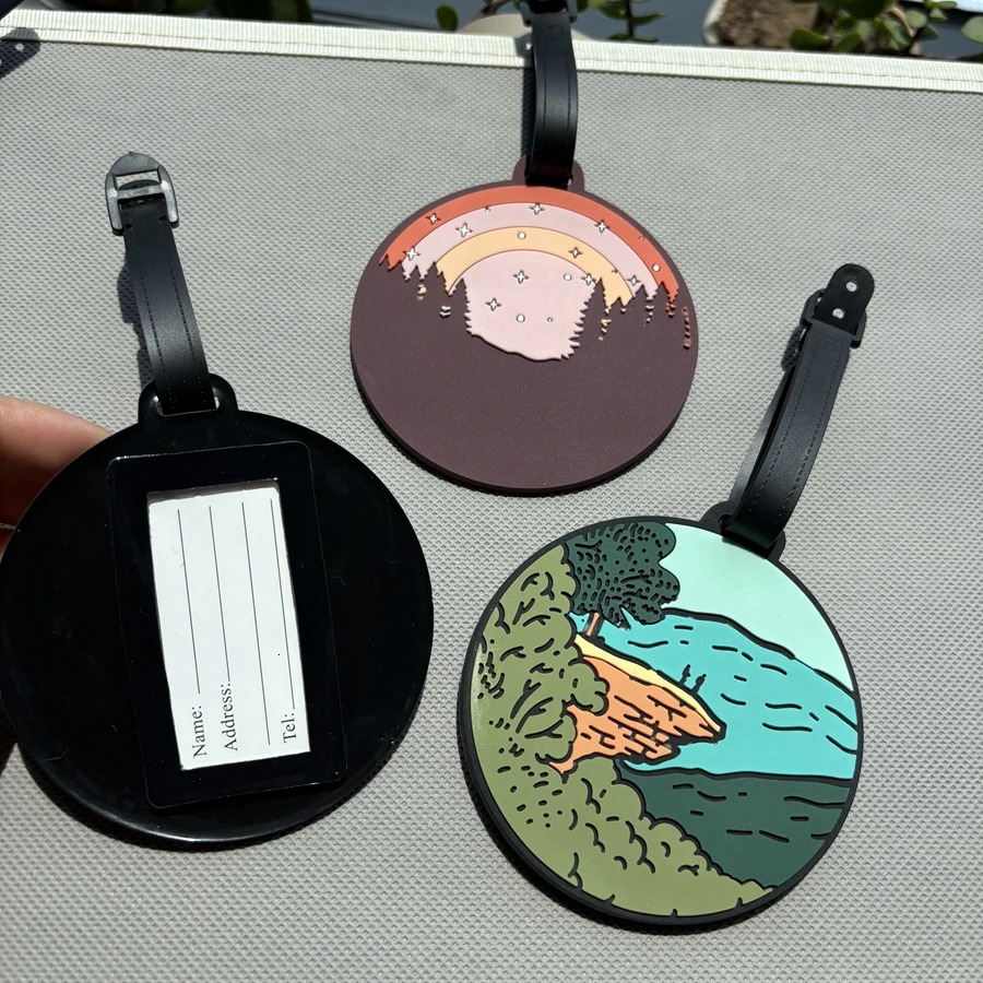 1236cs Starry Sky Landscape Luggage Tag Pendant Work Name Business Travel Airport Anti Loss ID 250615