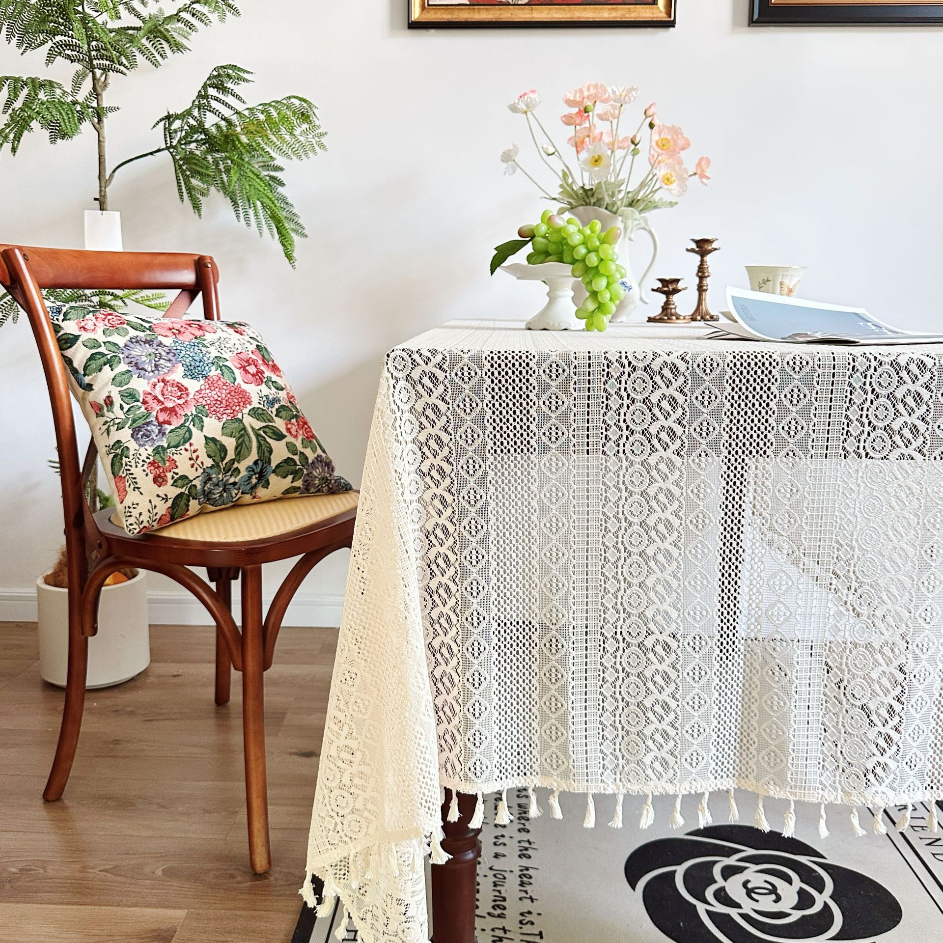 Tea mat table flag cloth tea table tea table mat high-end table cloth tea table absorbent non-slip long tea flag HE6L01