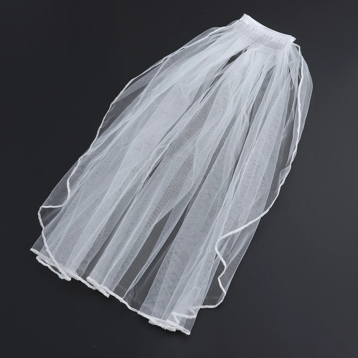 Short Bridal Veil With Comb Elegant Wedding Accessories Tulle Bridal Veils For Ceremony Ivory Wedding Veil Lace Bridal Veil 250610
