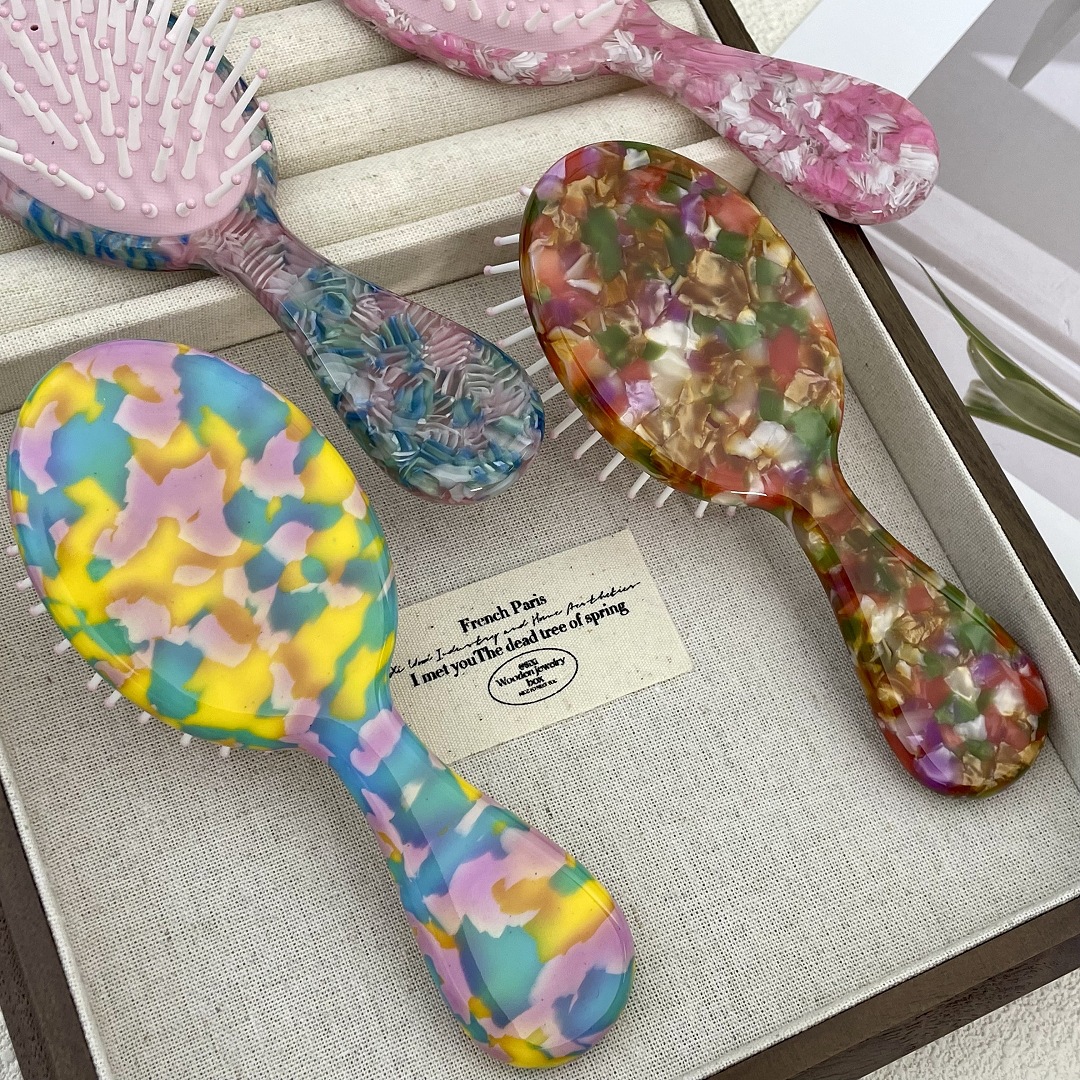 Cute Hair Comb Scalp Massage Air Cushion Hairdressing Hair Brush Acetate Portable Hair Styling Tools Hair Brushes