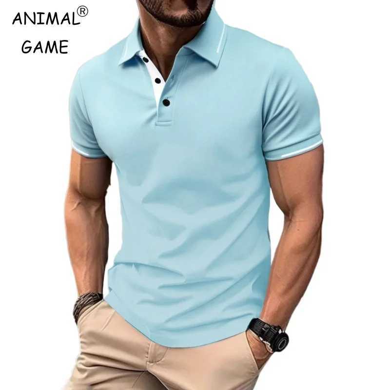 Summer Mens Casual Polo Shirts Classic Short Sleeve Golf Shirt Fashion Button Top Outdoor Lightweight Streetwear W250616