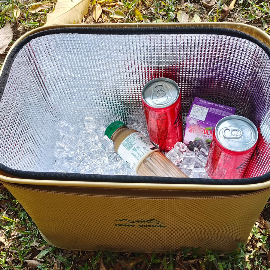 18-20L Camping Cooler Box, Eco-Friendly Insulated Food Storage Bag, Collapsible Cooler Odor, Office Cooler Bag, For Family Outing Road Trip Travel (Ur
