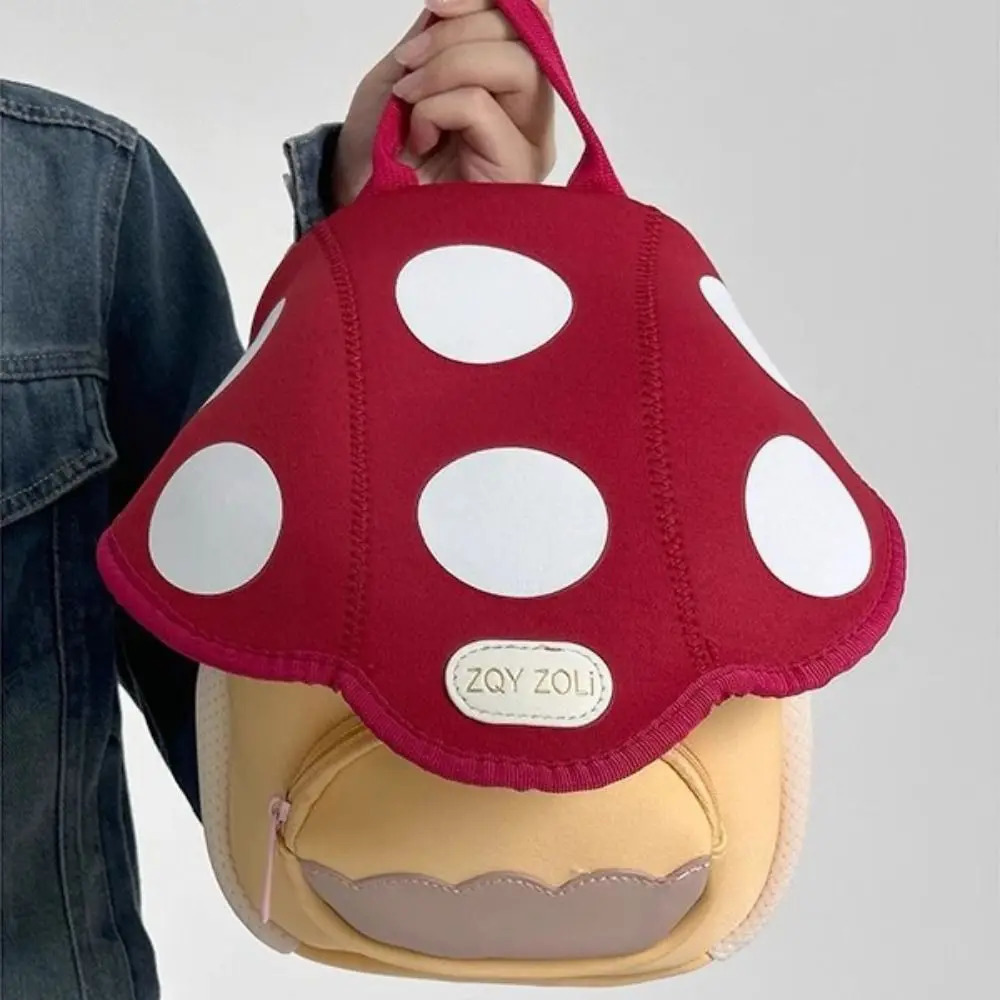 Double Shoulder Mushroom Backpack Large Capacity Korean Style Kindergarten Cute Cartoon Student School Bag BoysGirls 250615