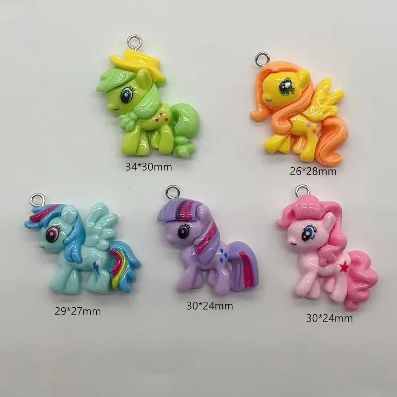 10pcs Resin Animal Charm Pendant Necklace Keychain DIY Handmade Keychain Necklace Cute Earrings Charm 250609