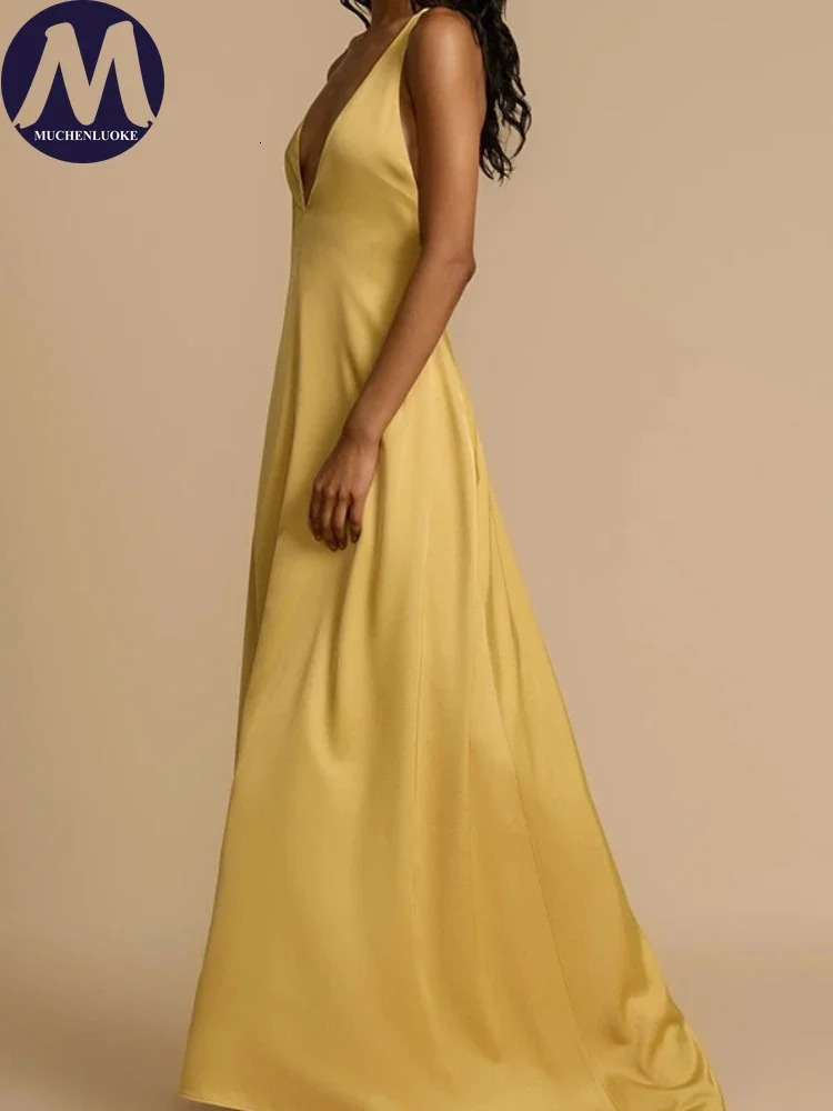 Elegant Womens Dresses Summer Sexy V Neck Sleeveless Suspender Dress Fashionable Slim Fit Backless High Waisted Dress 250611