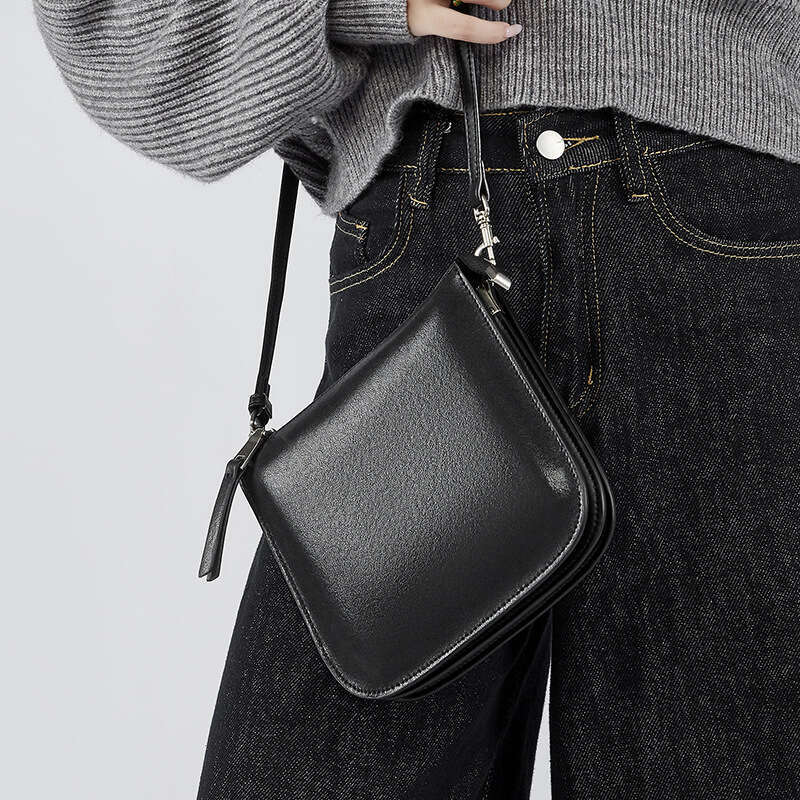 Spring Summer New Genuine Leather Crossbody Phone Women's Bucket Single Shoulder Small Underarm Bag