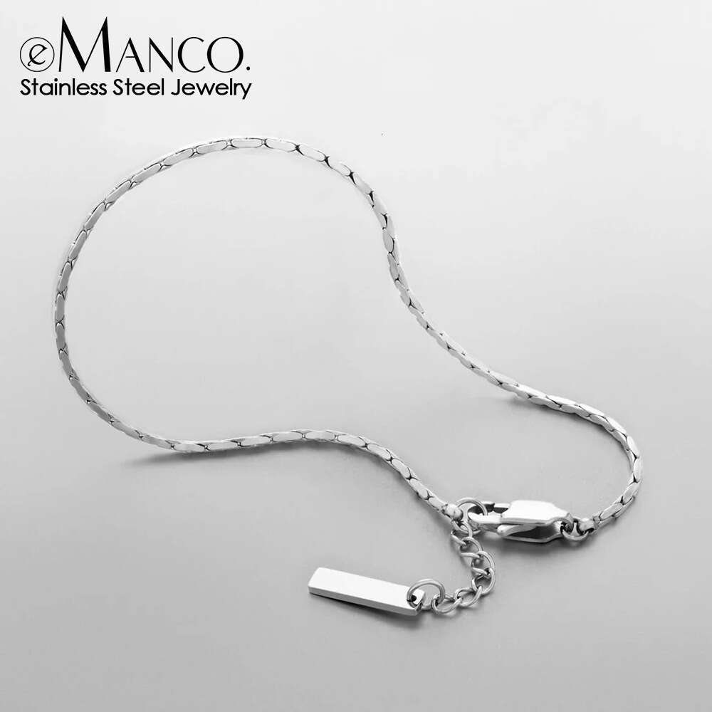 eManco Korean Style New Titanium Steel Internet Celebrity Electric Wire Chain Bracelet Men's Simple Fashion Sexy Mini