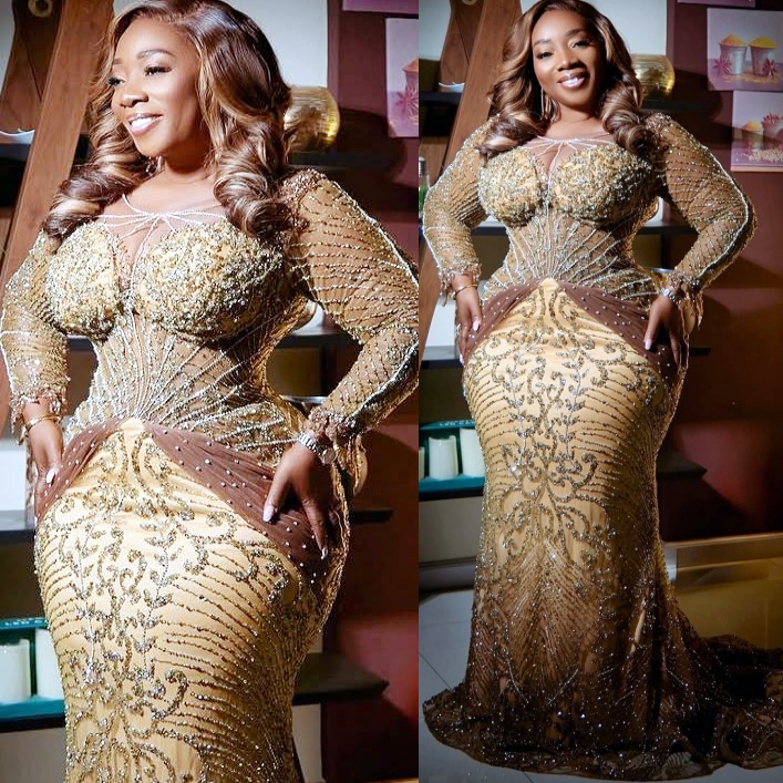 Gold Mermaid Prom Dresses 2025 Illusion Crystals Beaded Evening Formal Party Second Birthday Engagement Gowns Plus Size Dress For Special Occasions
