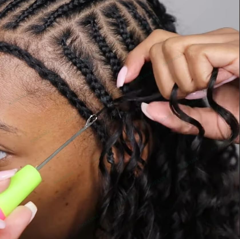 Knotless Pre-Separated Crochet Hair Extensions Human Hair Body Wave Feather Crochet Braid Hair Extensions 100% Human Hair Natural Color 100g/pack