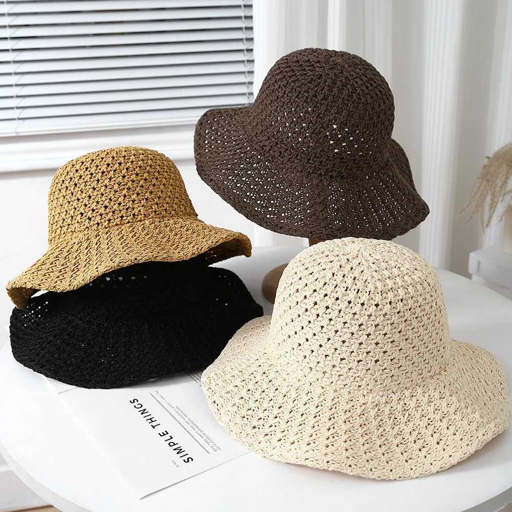 New Arrival Womens Summer Fisherman Hat Breathable Sun Protection Foldable Wide Brim Beach Sun Hat for Outdoor Travel Fashion Accessories U250616