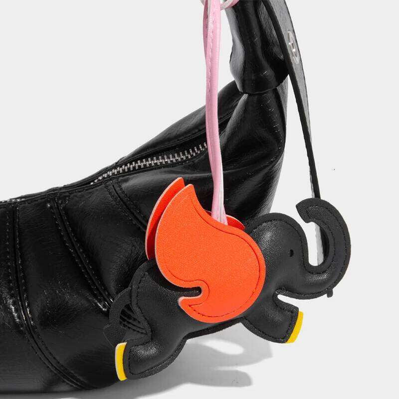 Women's Bags Designer Korean Casual Half Moon Bags For Women Designer Handbag Purse New In PU Cartoon Hanging Ornaments Underarm Shoulder