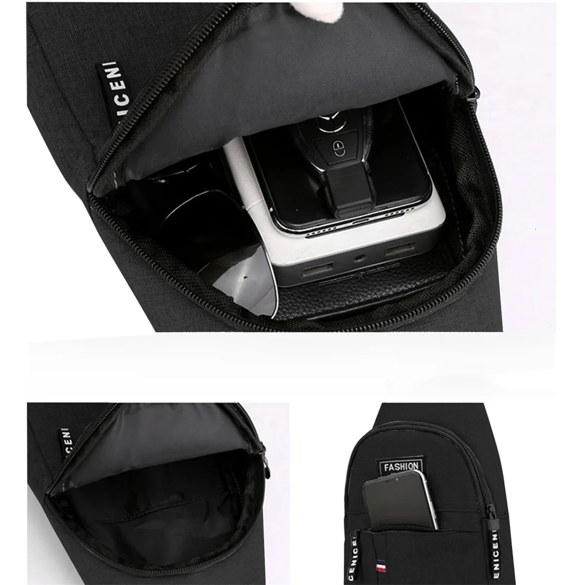 Sling AntiTheft Crossbody Bag Chest Lightweight Personal Pocket Shoulder for Travel Hiking 250615