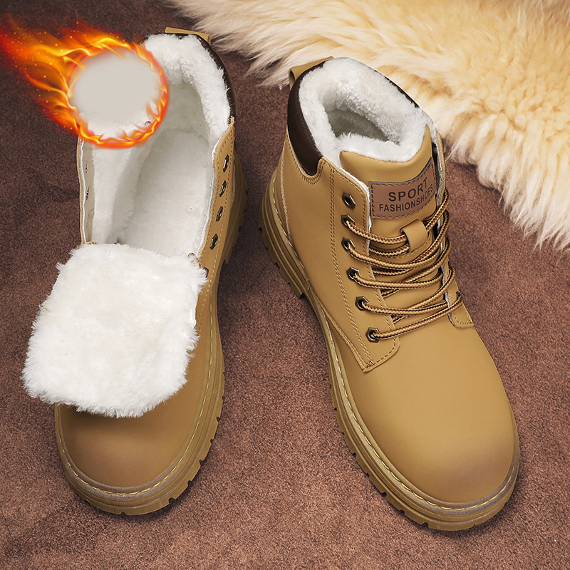 new Free shipping designer Boots for man cotton shoes keep warm Fashion Boots platform casual snow boots