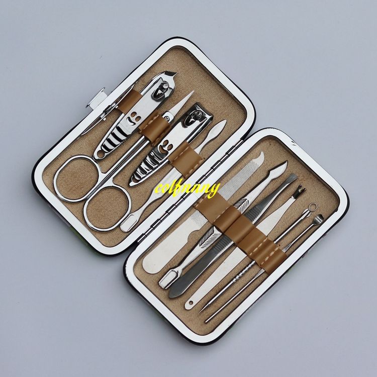 Flower print box Protable Manicure Set Nail Clippers Cleaner Grooming Kit Nail Care Nail Art Tool Sets