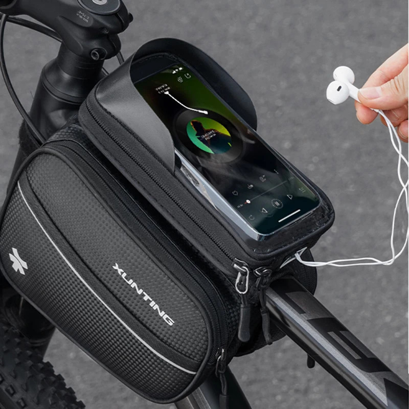 Xunting Mountain Bike Bag Front Handlerbar Bag Rainproof 6.8inch Mobile Phone Case Bicycle Top Tube Bag Cycling Accessories 250610