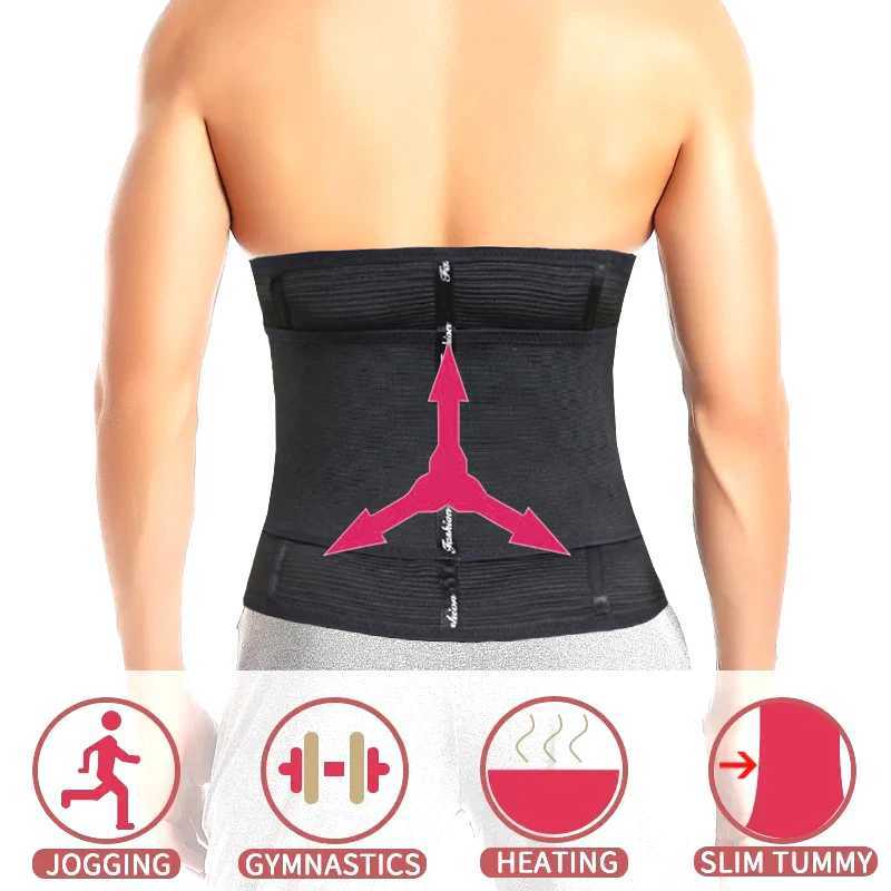AfruliA Slimming Waist Belt Men Sports Strap Weight Loss Waist Trainer Cincher Fajas Girdles Corset Shapewear Wrap Body Shapers W250616