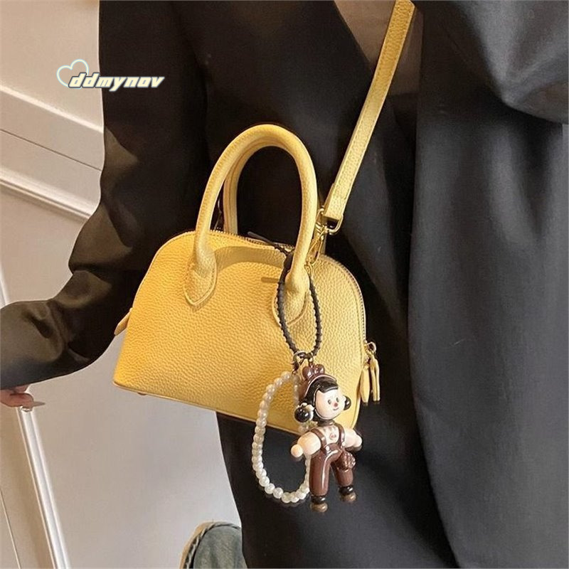 Women's Super Popular Yellow Handbag Shell Women 2025 New Spring Summer High-end Crossbody Bag Niche Versatile Texture ddmynov