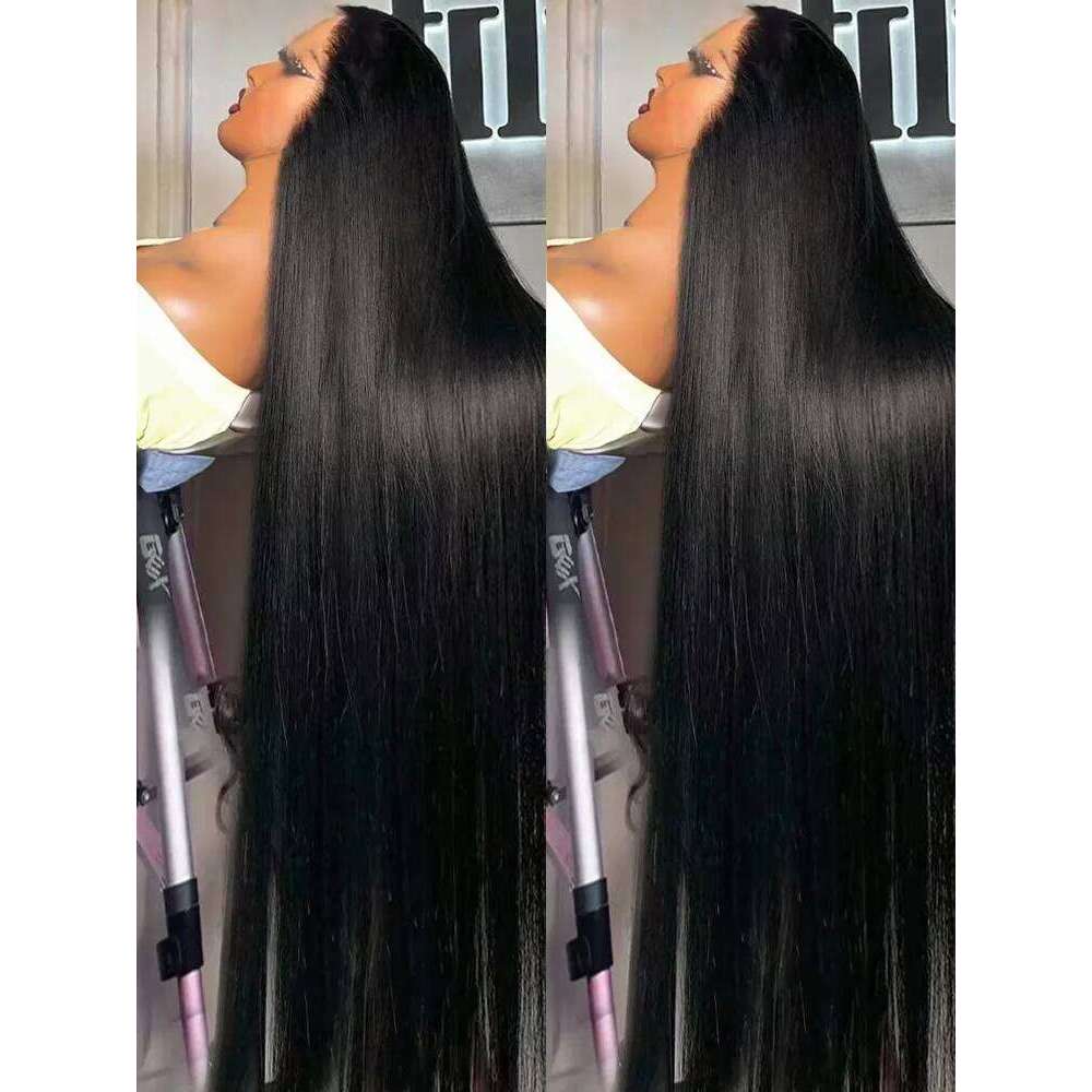 40 44 Inch Bone Straight 13x6 13x4 HD Brazilian Lace Front Human Hair Wigs For Black Women