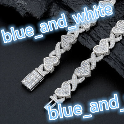 Unisex High Quality VVS1 Moissanite Heart Shape Necklace 925 Sterling Silver Hip Hop Jewelry for Men