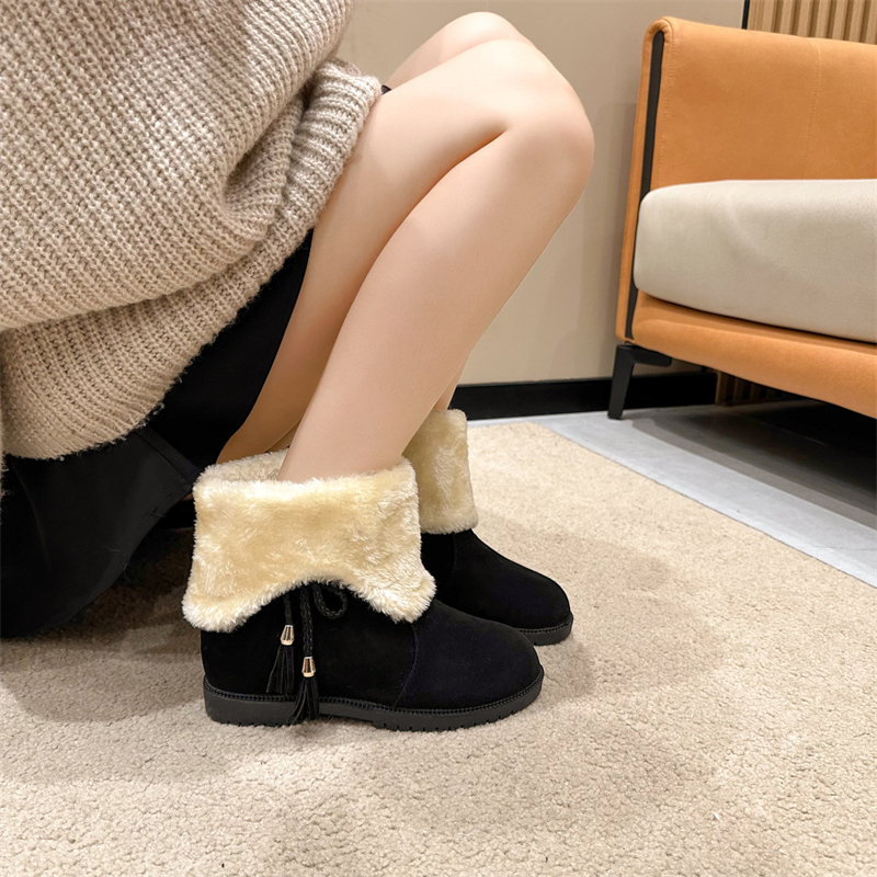 new Free shipping designer Boots for woman cotton shoes keep warm Fashion Boots platform black red white snow boots