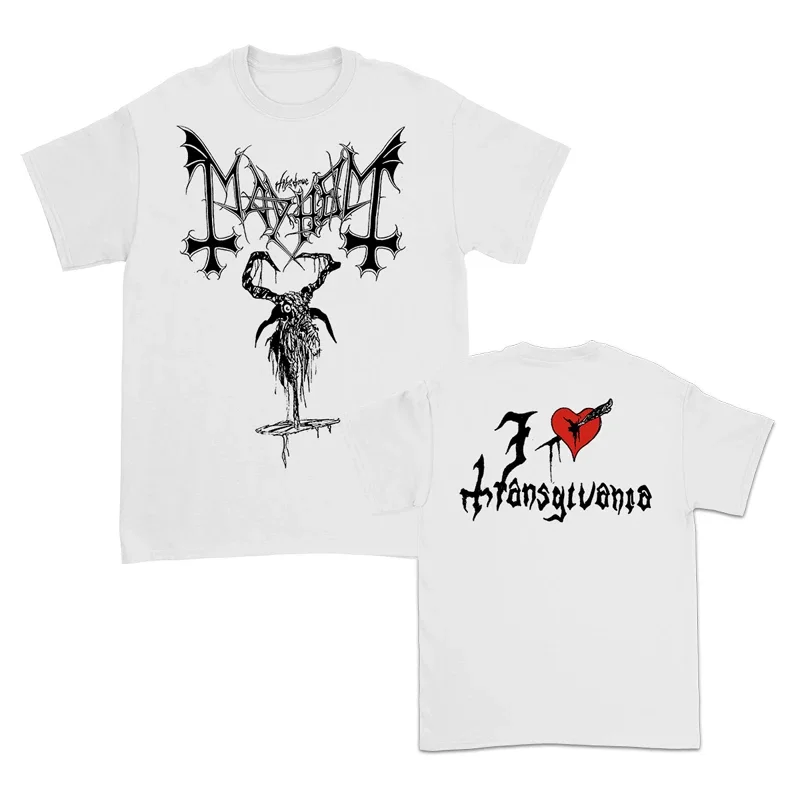 T-Shirt Cotton Summer Men's Short Sleeve Tops Metal Rock Gothic Punk Street Style Tee