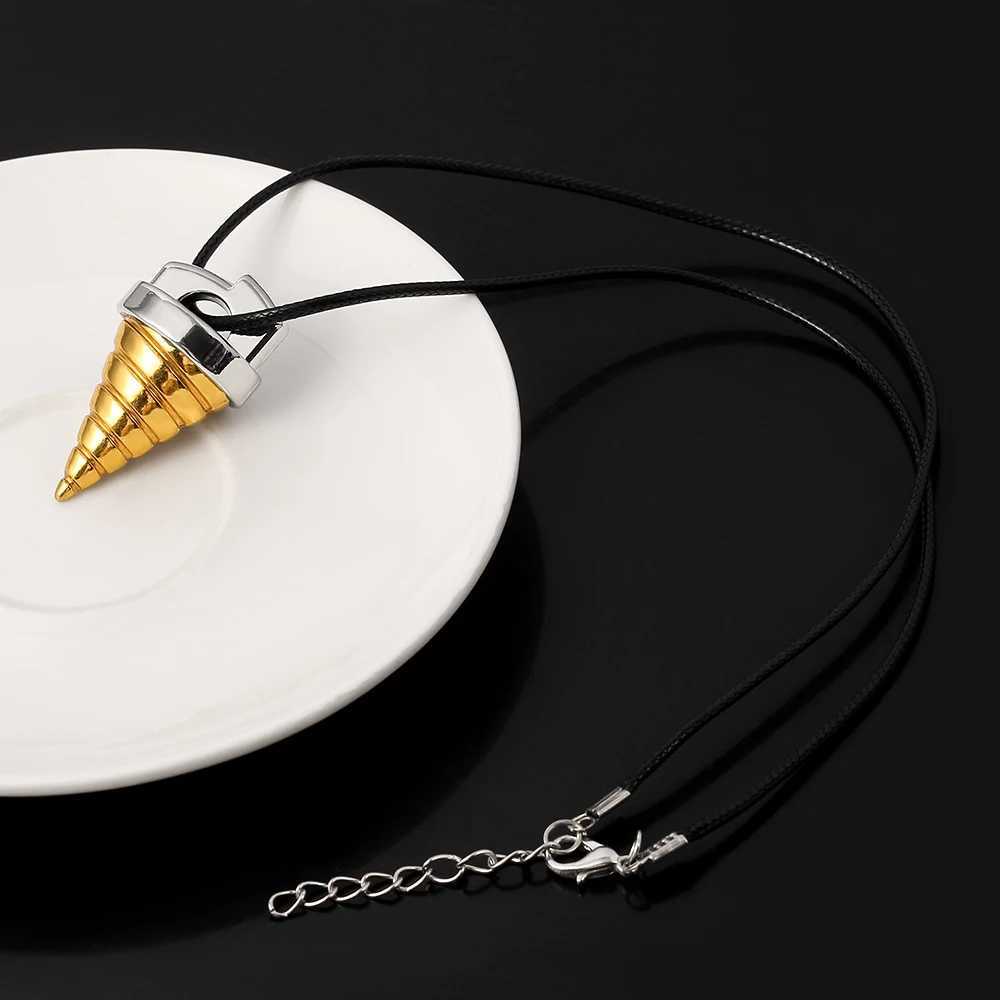 Anime Leather Choker Necklace Tianyuan Breakthrough Red Lotus Eye Cone Necklace Tengen Toppa Gurren Lagann Pendant Jewelry W250616