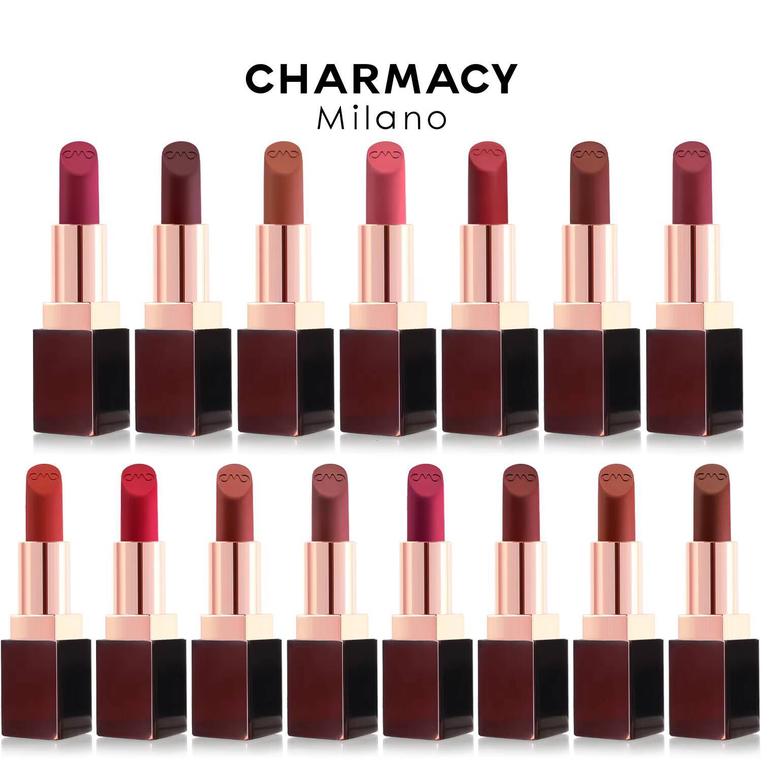 CHARMACY Matte Luxury Velvet Lipstick Waterproof Long-lasting High Quality Korean Lipsticks Lips for Women Makeup Cosmetic happy