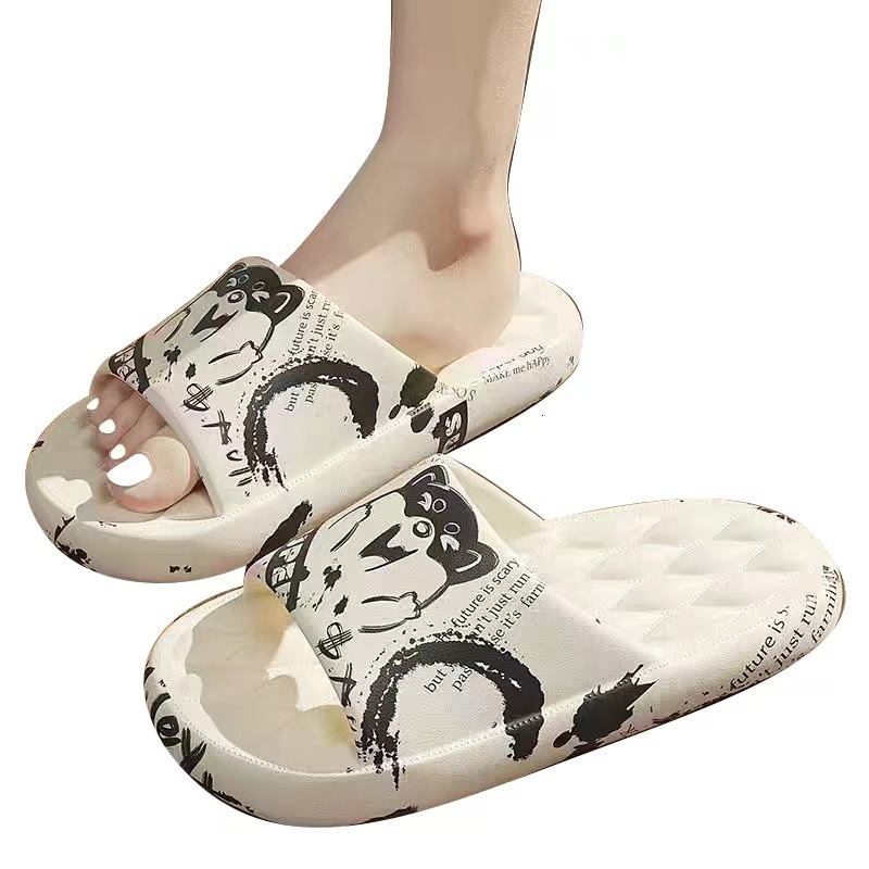 Women's slippers summer new women's shower slippers outdoor beach couple slippers designer sandals women's sandals