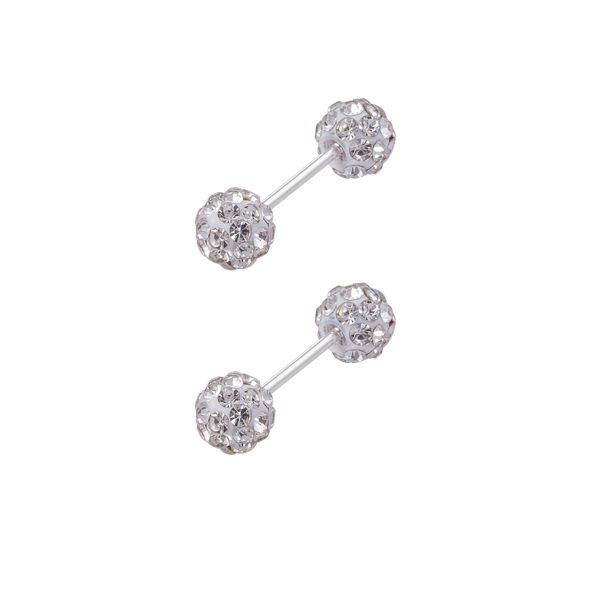 Wholesale of Stainless Steel Shambhala Diamond Ball Earrings, Body Piercing Accessories