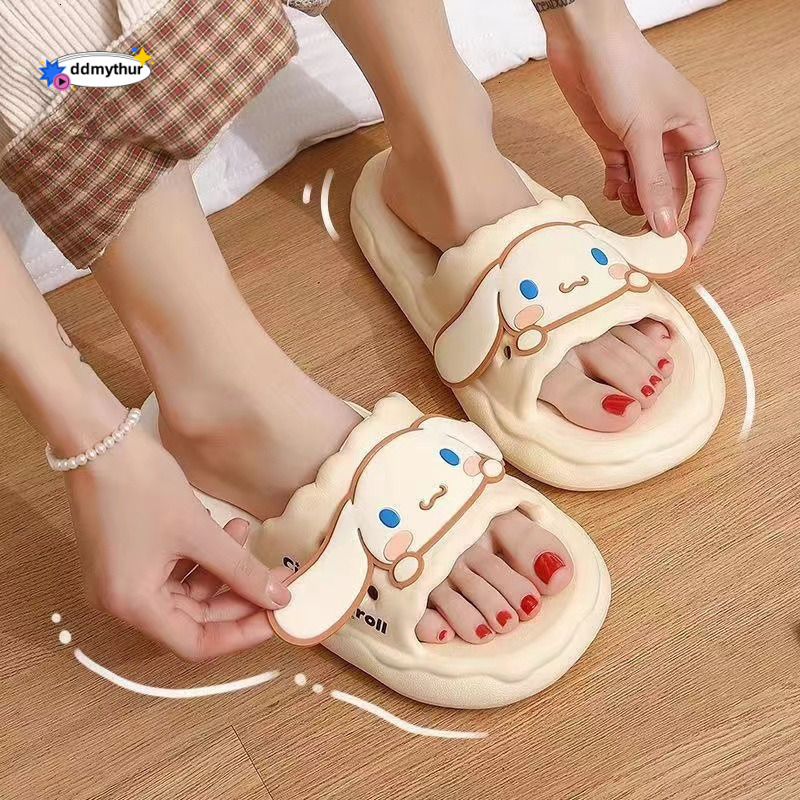 Cinnamoroll Women's Slippers Summer Indoor Home Dormitory Student Version Non-Slip Odor-Resistant Bathroom Shower Sandals for Women ddmythur