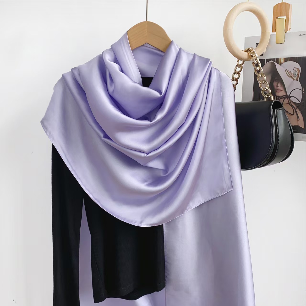 T984 summer thin large size scarf desert travel sun protection shawl ethnic style scarf silk solid color