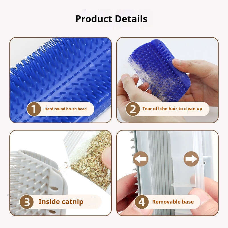 Scratcher Cat Corner Device Massage Scratching Artifact Self-Entertainment Face Rubbing Hair Removal Pet Supplies