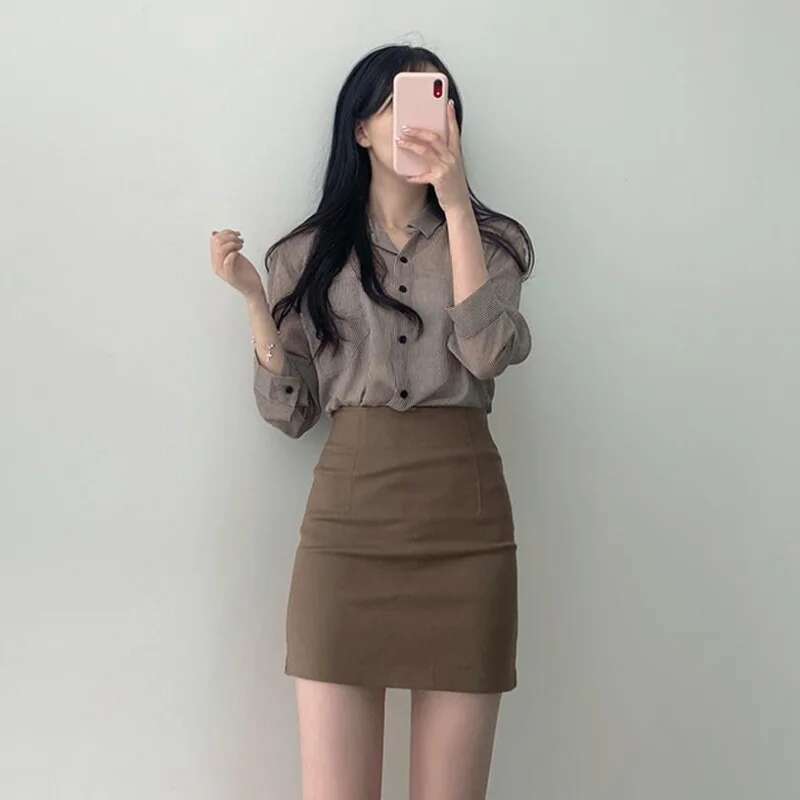 Wrap Short Skirts for Woman Formal Black Office High Waist Mini Tight Womens Skirt Premium Stylish Chic and Elegant Y2k Clothes