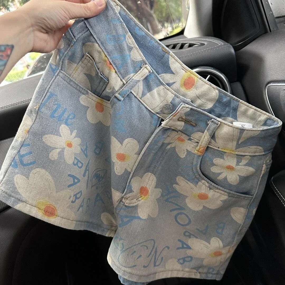 Female Short Jeans Pants Print Womens Denim Shorts Summer Jorts Design Wholesale Offer Original Hot Kpop Outdoor Low Price Hot