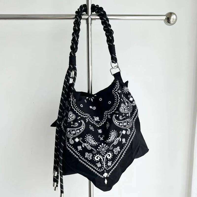 Women's Bags Designer National Message Bags For Women Designer Handbag And Purses New In Polyester Paisley Braided Strap Underarm Shoulder