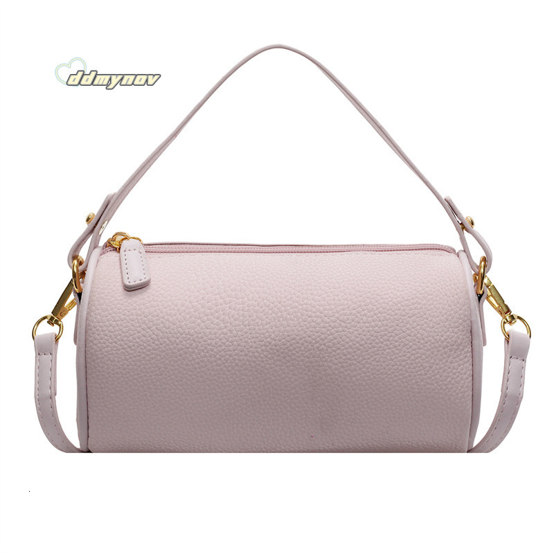 This Year's Trend: Simple Solid Color Niche Cylinder Handheld Crossbody for Women 2025 New Fashion Versatile Small Bag ddmynov ddmynov