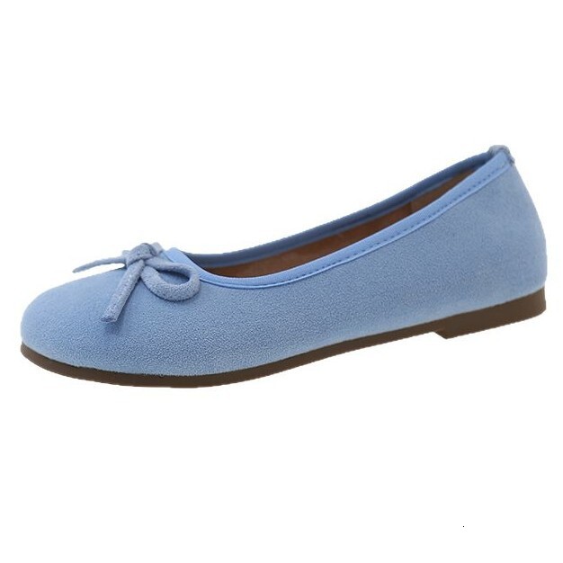 Ddmysports French Style Bowknot Round Toe Ballet Fairy Flat Gentle Evening To Match Dress Shallow Mouth Single Shoes Outdoor Shoes