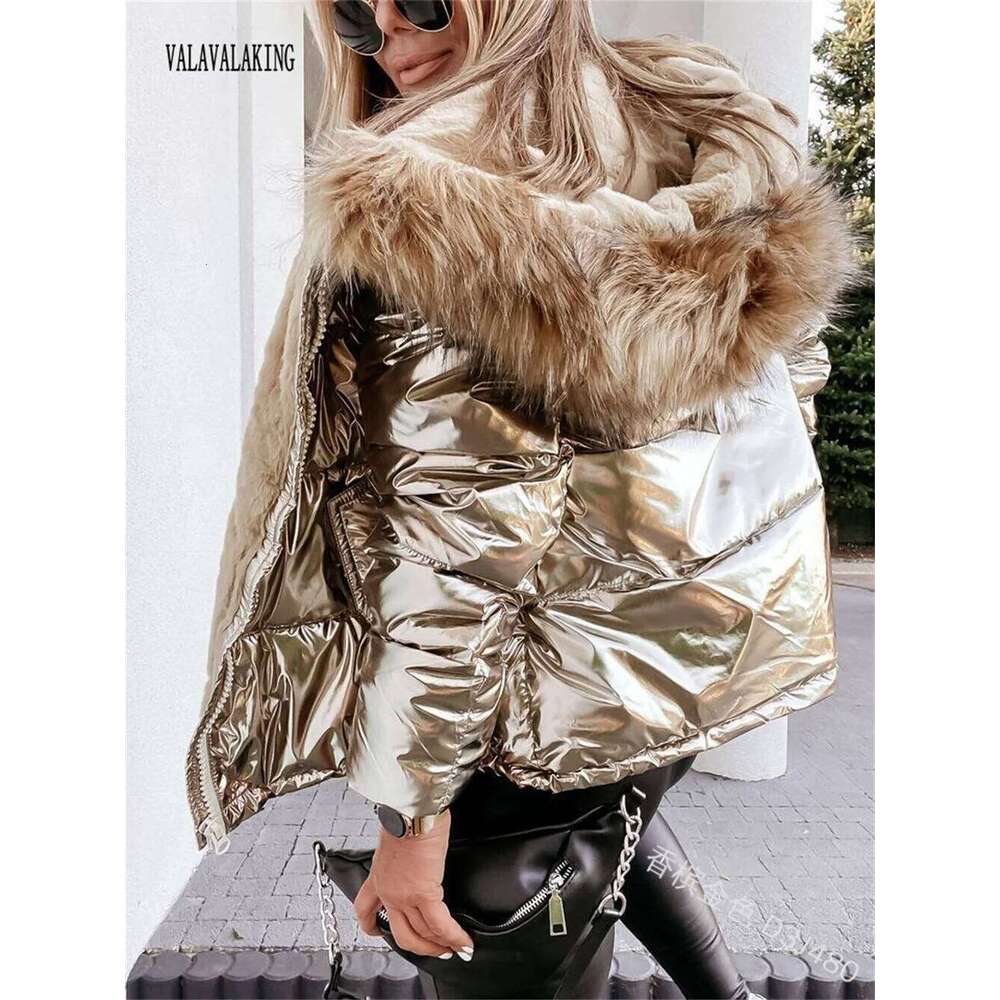 2025 Winter Plus Size Faux Fur Hooded Coat Women Furry Long Sleeve Plush Lining Jacket Ladies Large Zipper Warm Fluffy Outwear