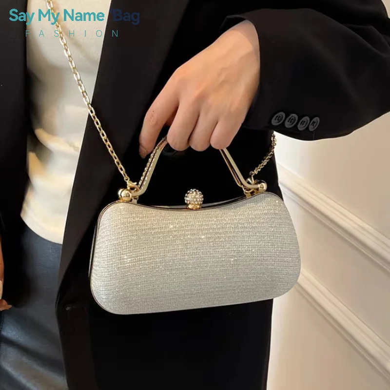 Rhinestone Evening Clutch Purse Sequin Bag Elegant Woman Sparkling Handbag Formal with Chain Wedding Party Crossbody 250614