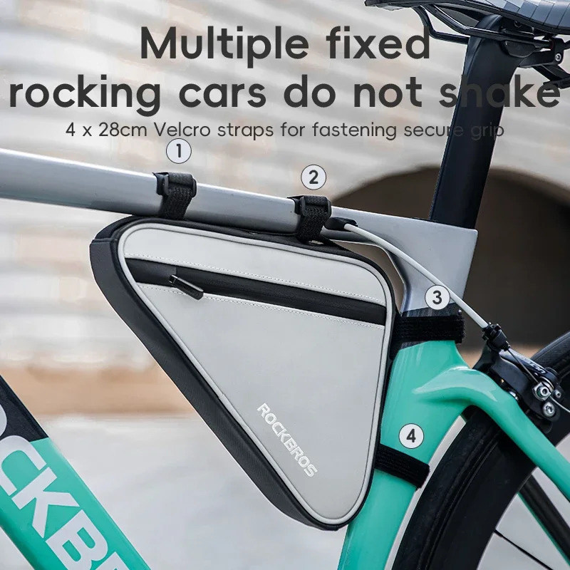 ROCKBROS Bicycle Bag Waterproof Cycling Bag MTB Road Bike Triangle Bag Cycling Frame Front Bags Repair Tools Pannier Bicycle Bag 250610