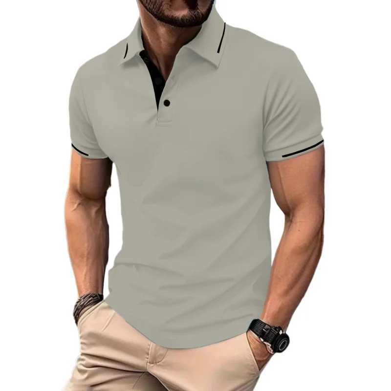 Summer Mens Casual Polo Shirts Classic Short Sleeve Golf Shirt Fashion Button Top Outdoor Lightweight Streetwear W250616