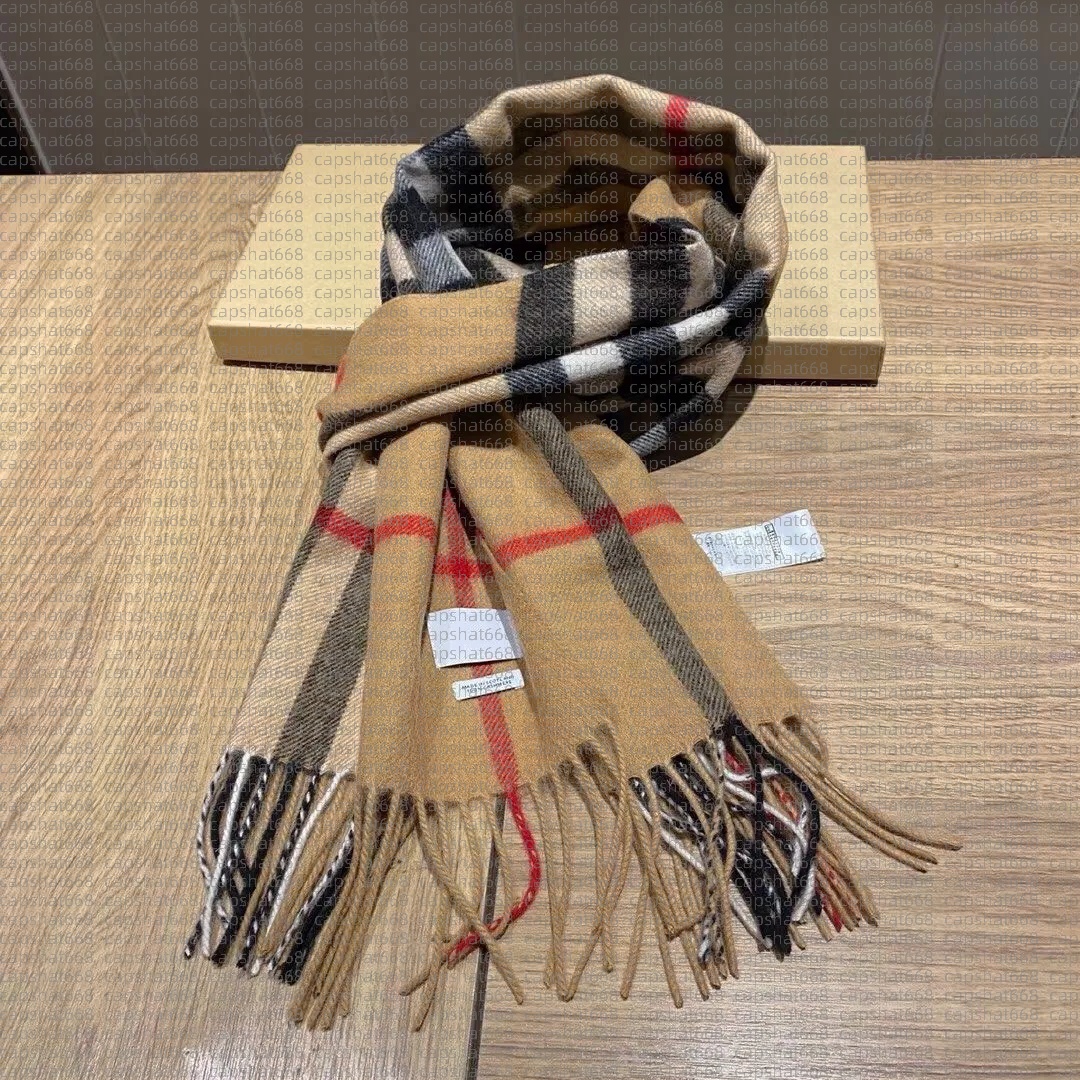 Classic Plaid Women Man Designer Scarf 100% Cashmere Scarves For Winter Warm Womens and mens Long Wraps Size 180x30cm a2869