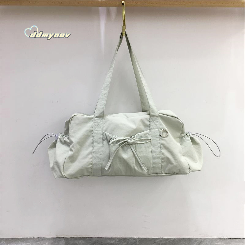This Season Korean Niche INS New Bow Nylon Sports Casual Handbag Shoulder Tote Bag ddmynov