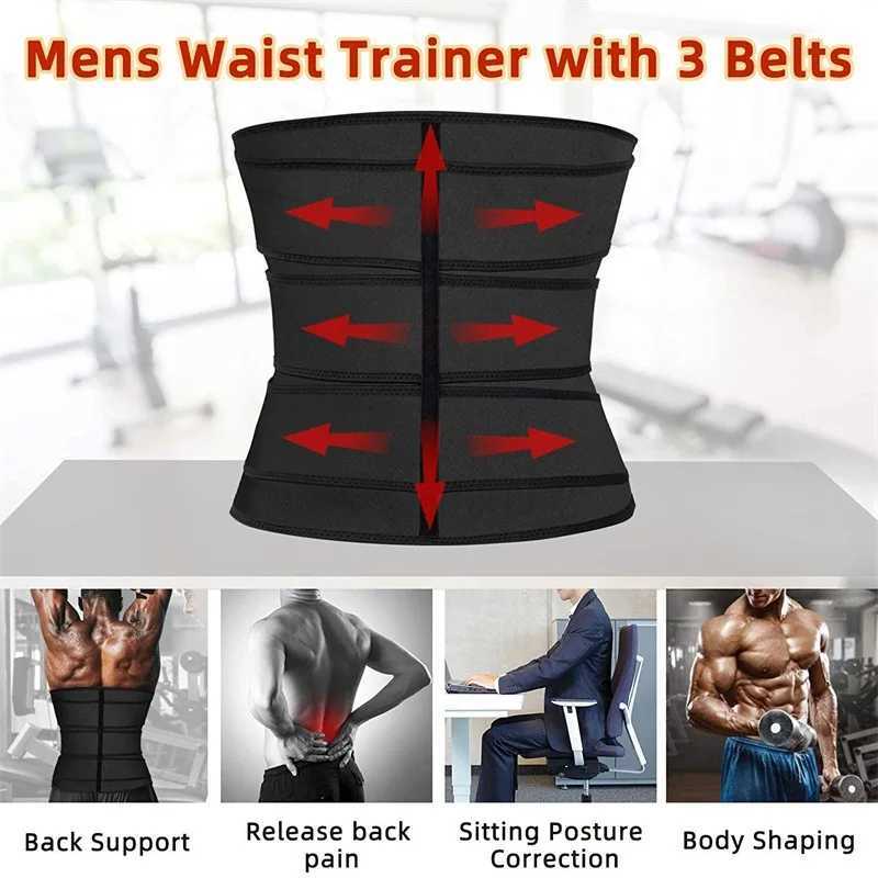 Chest Abdominal Binder Men Waist Trainer Corset Slimming Sauna Belt Flat Belly Fat Burner Sweat Suit Reductive Girdle Shaper W250616