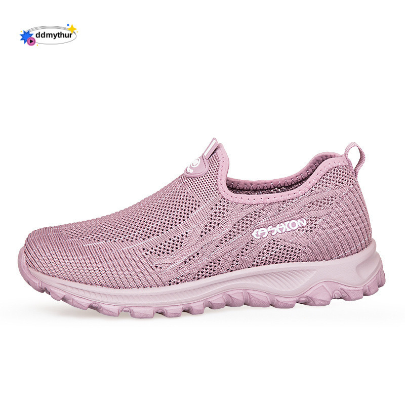 Summer New Breathable Mesh Elderly Men Women, Hollow Casual Walking for Middle-aged and Elderly, Mom Shoes ddmythur