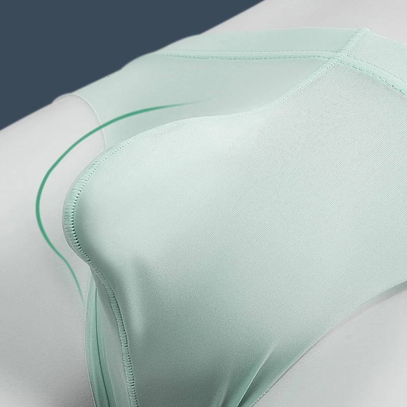 2PCS underwear mens summer charm ice silk low-waist triangular underpants mens individuality 250614