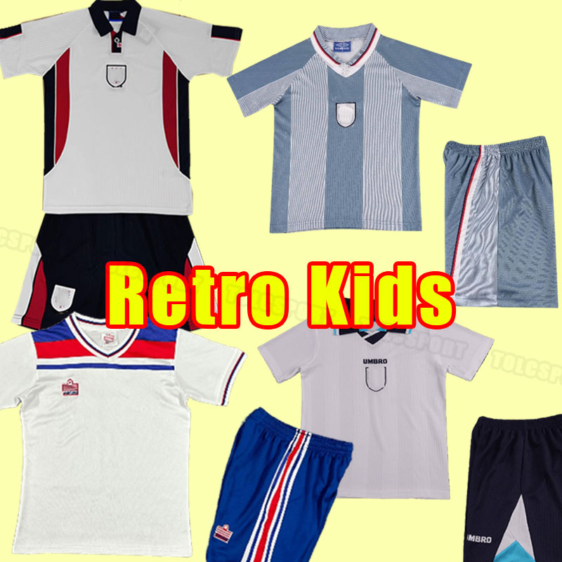Kids Child retro soccer jerseys Gerrard Beckham Lampard Rooney Owen Terry EnglAnd World classic vintage football shirt cup 1998 98 1982 1996 enfants